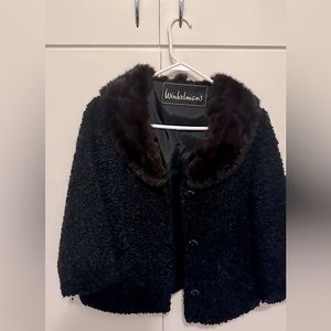 Vintage Winklemans fur trimmed Persian lamb shrug